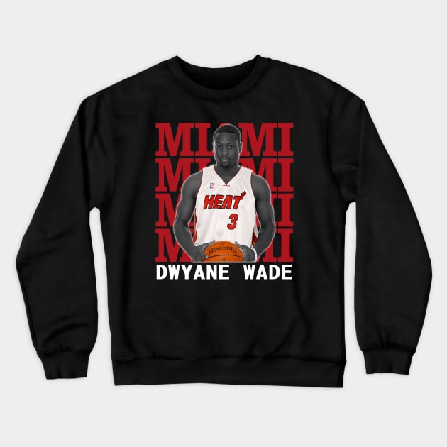 Miami Heat Dwyane Wade Crewneck Sweatshirt by Thejockandnerd